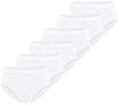 Schiesser Heren slip / onderbroek 6 pack Cotton Essentials fijnrib