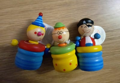Houten Tandendoosje piraat of clown