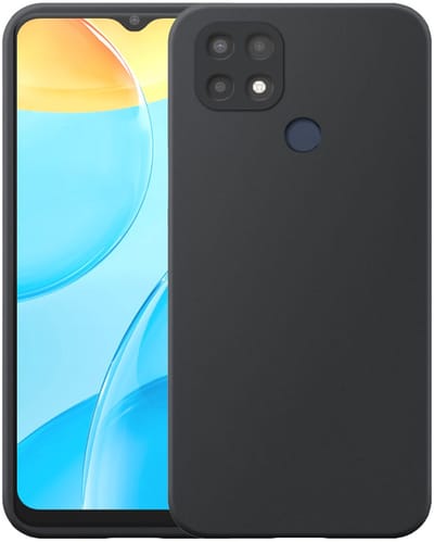 Geschikt voor Oppo A15 / A15s / A35 Telefoonhoesje Zwart Flexibel Siliconen TPU hoesje - Flexible Back Cover Case Siliconen TPU - Zwart - Smartphonica geschikt voor Oppo A15;Oppo A15s;Oppo A35
