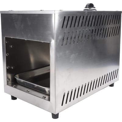 Grille-pain commercial Acier inoxydable Sans fumée 4000W 0,18 kg/h Équipement électrique robuste pour restaurant pour Pain Steak gray