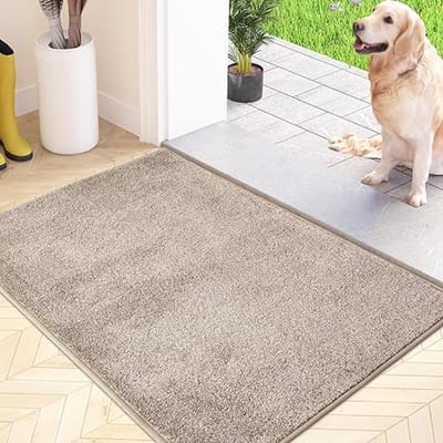 Vuilvanger Voetmat, Antislip Machine Wasbare Voetmat, Deurmat met Waterabsorberende en Zachte Microvezels voor Hond, Entree, Deur en Gang