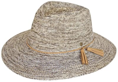 Caroline Fedora – Zonnehoed Dames UV Werend - Maat: M-L: 58 cm - Licht Bruin