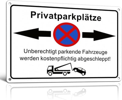 Parkeerverbod Bord Privé Perceel Reflecterend Metaal 30x20 cm