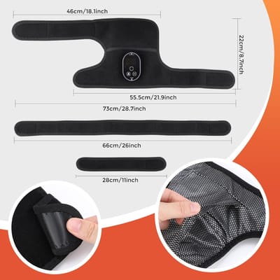 AHD® Knie Massage Apparaat - Beenmassage Apparaat - Knie Massage - Knie Massage Apparaat Met Infrarood - Zwart - 26cm x 17cm x 6cm
