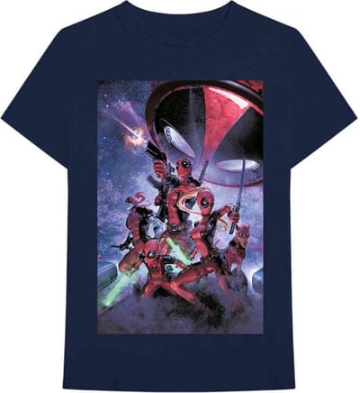 Marvel Deadpool Heren Tshirt -XXL- Deadpool Family Blauw