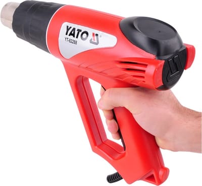 YATO YT-82288 Heteluchtpistool verfbrander 2000W fohn met 2 standen blazen 350 ˚C en 550 ˚C (zonder opzetstukken)