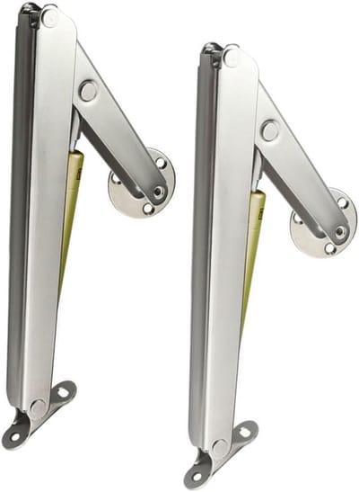 Tweedelig soft-close dekselscharnier, zware gasveer geschikt voor veiligheidsgasveer, hydraulische stang geschikt voor schokdemper, geschikt voor koffers (150N).