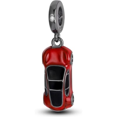 Pendentifs Créatifs Voiture de Sport Rouge Cuivre Perle Véritable S'adapte aux Bracelets à Charme Véritables Bijoux Cadeau Pour Femmes gray