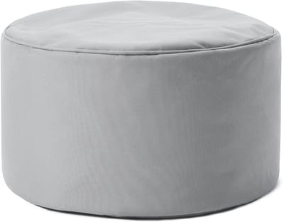 Lumaland Zitzak poef | Compacte zitzak met 3-in-1-functie: comfortabele poef, handig tafeltje en stijlvolle voetenbank voor binnen en buiten | Met flexibele EPS-vulling | Ø 25 x 45 cm