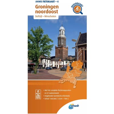 Fietskaart Groningen Noordoost 1:66.666 - Anwb Fietskaart - ANWB