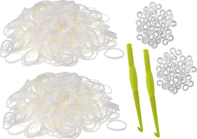 Behave - 600 Loombandjes - Wit - Met Weefhaken & S-clips - Latexvrij - Creatief Speelplezier