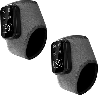 Verwarmde Enkelmassager - 3-in-1 Voetmassage-Apparaat - Oplaadbaar Draadloos Voetmassageapparaat - Verwarmingskussen voor de Enkel met Massagefunctie - 5 Massagestanden 6 Warmteniveaus - Voor bloedsomloop - Enkel Ondersteuning en Pijnverlichting