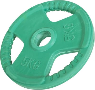 Gorilla Sports Halterschijf - 5 kg - Gripper Gietijzer rubber coating 50 mm