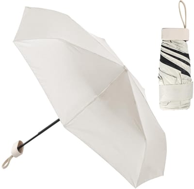 Dailygoods - Opvouwbare mini-paraplu, uv-bescherming UPF50+, compacte zakparaplu, winddichte paraplu, reisparapol, ultralicht, 5 ribben, voor dames en heren