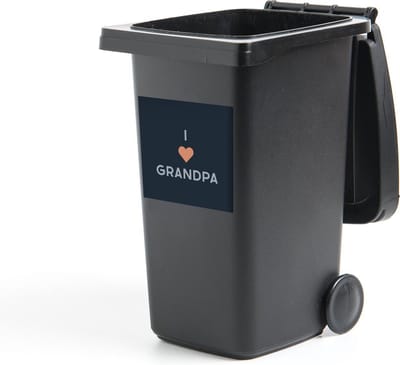 Container sticker Opa - I love grandpa - Quotes - Spreuken - 40x40 cm - Kliko sticker