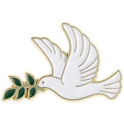 Vredesduif Met Boomblad Emaille Pin Broche Cartoons Badge Voor Hoesjes Tassen Jeans Hoodies Denim Reversspeld Sieraden Unisex Cadeau gray
