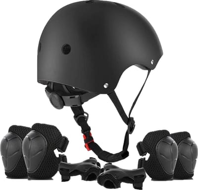Bolke Skate Beschermset 7-Delig - Skeeler Bescherming met Helm - Kniebeschermers Polsbeschermers Kinderen Maat S