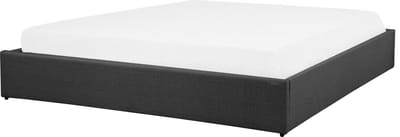 DINAN - Tweepersoonsbed - Donkergrijs - 180 x 200 cm - Polyester