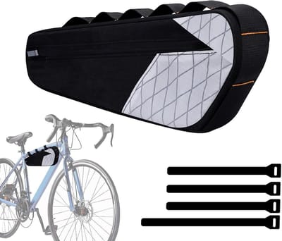 Fiets Frame Tas - Waterdichte Fietstas - Onderdelen Vervoeren - Aerodynamisch Ontwerp - 2.5 Liter Inhoud - Wit