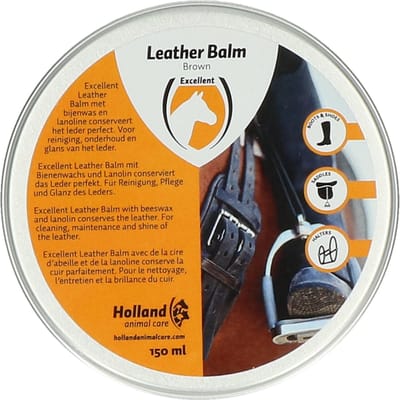 Excellent Leder & Zadel Balm Bruin - 150 ml - De basisverzorging voor alle soorten leder - Geschikt voor ruitermaterialen