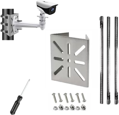 Verticale Mast Houder - Universele Camera Beugel - Bewakingscamera Montage - Robuuste Stangbevestiging - 24.6 x 14.3 x 4.9 cm