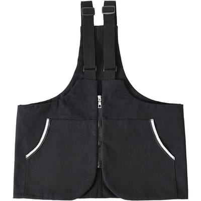 Sac gilet décontracté d'été à bretelles réglables, couleur unie, poches, patte de fermeture éclair, sac à dos d'extérieur