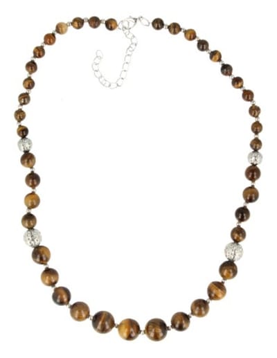Tijgeroog edelsteen ketting 6-12 mm