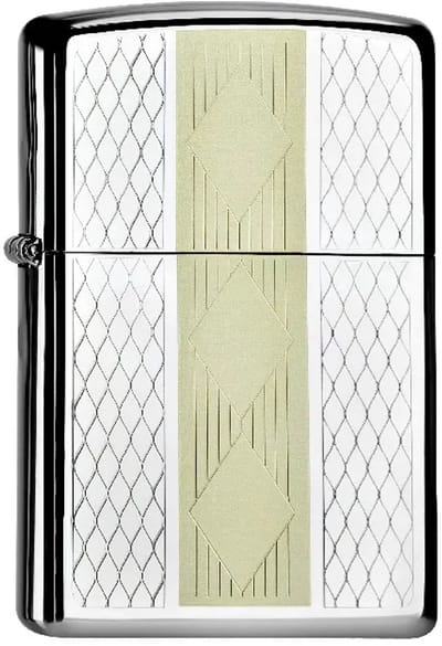 Zippo aansteker Diamond Grill - Chrome high polished