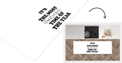 Keukenloper - Loper keuken - Quotes - Kerst - It's the most wonderful time of the year - Spreuken - 150x50 cm - Keukenloper vinyl