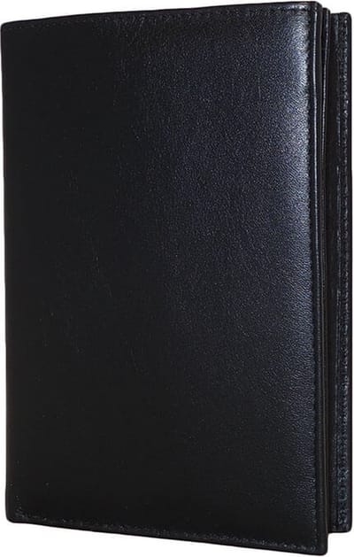 Leather Design Paspoort Portefeuille Zwart