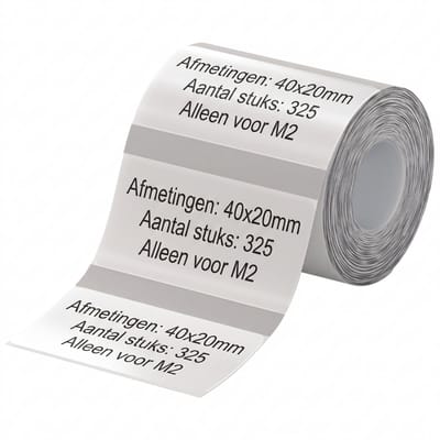 Niimbot - Labels/Etiketten M2 - 40x20mm - 325 vellen - Transparant