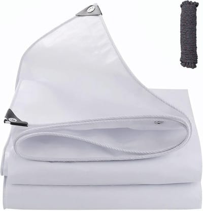 Waterdichte PE Zeil, 180 g/m², Scheurbestendig en UV-bestendig Zeil voor Tuinmeubelen, Zwembad, Auto en Boot, Ideaal voor Kamperen en Bescherming