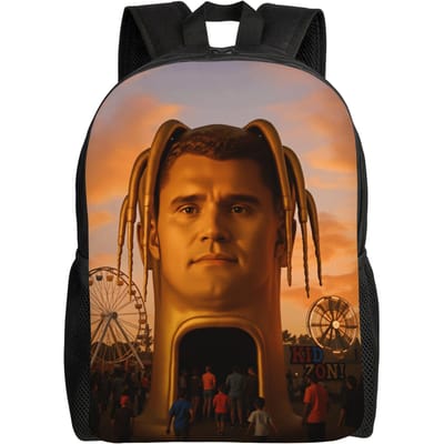 Charlie Kirk Rugzak Angelieke Pleitbezorger Esthetische Rugzakken Jeugd Kampeerpatroon Middelbare School Tassen Ontwerp Rugzak (as the picture,as picture)