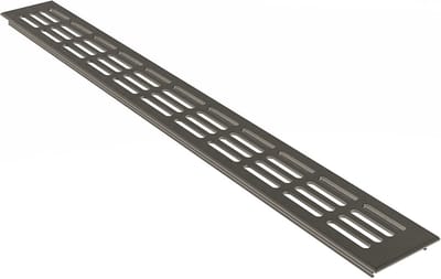 Aluminium Ventilatiegrille met Achterflens - 60 mm Breedte, Beschikbaar in Diverse Lengtes en Kleuren