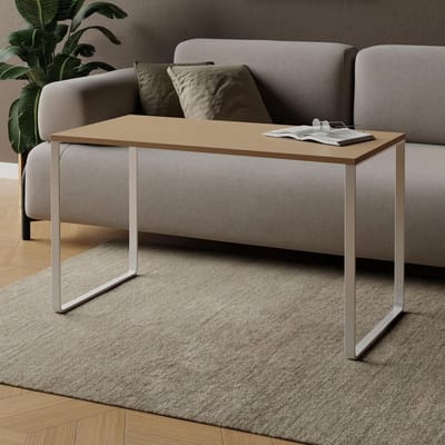 AKKE CRESPO Salontafel Industrieel Modern Rechthoekig Laminaatblad Met Metalen Frame Woonkamer Coffee Table Bijzettafel