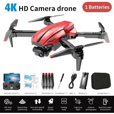 2025 Nieuwe CS-1 Afstandsbediening Drone 6K HD Enkele/Dubbele Camera Optische Flow Positionering WiFi FPV Helikopter RC Quadcopter Selfie RC Drone single camera 1 battery