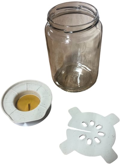 Fermentatie set met speciale deksel met pot Honingkleur