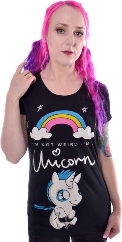 Cupcake Cult - NOT WEIRD Dames Tshirt - XL - Zwart