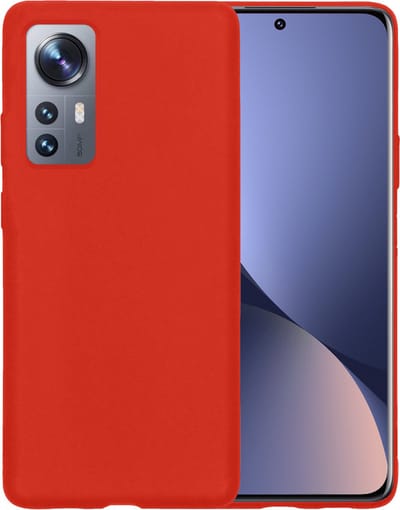 Hoesje - Geschikt voor Xiaomi 12X - Sterk & Shockproof - Siliconen Case - Hoes Cover - Telefoonhoes - Rood