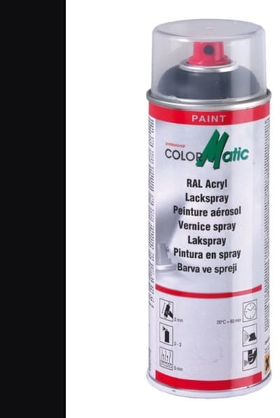 Motip ColorMatic Professional lakspray RAL 9005 diepzwart hoogglans - 400 ml.