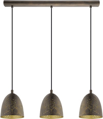 EGLO Safi Hanglamp - E27 - 70 cm - Bruin/Goud