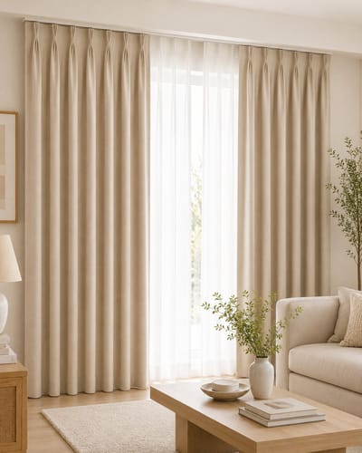 Everyday Elegance Royal – Luxe Gordijnen met haken – 480 GSM 100% Verduisterend & Thermisch – Beige – 140x250 CM