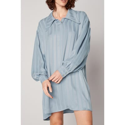American Vintage Ls Short A Dress Bleu Ciel Size: XS/S | Mini Dresses Outlet | Dames | Blauw