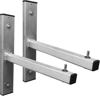 Ladderhouders Set - Wandmontage Beugels - Veilig Opbergen - Weerbestendig Aluminium - Belastbaar 80 kg - Aluminium