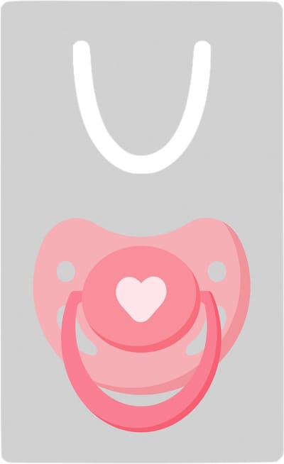 Hacebo® - Speen metalen boekenlegger - Kind - Kinderen - Meisje - roze - cadeau voor een baby Bladwijzer boekenleggers - 7.6 cm x 5cm