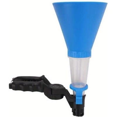 Ensemble d'entonnoirs universels pour huile moteur de voiture, pince de précision, anti-fuite, PVC, outil polyvalent pour un remplissage et un entretien automatiques sans tracas bleu