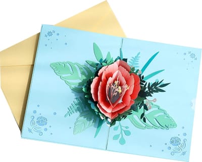 Moederdag kaart - Moederdag - pop-up verjaardagskaart van dochter/zoon - Cadeau voor mama - vrouw/echtgenote - Inclusief envelop en kaartje - Speciaal wenskaartidee voor vrouwen - Paars - Stijl 9