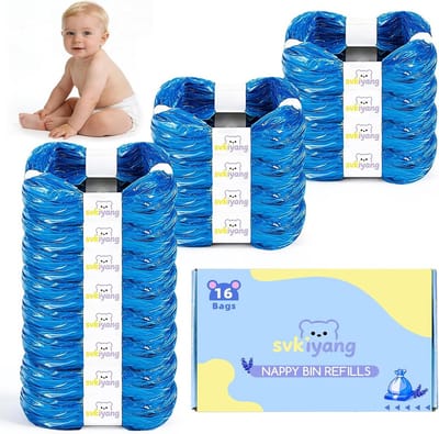 16 Navulcassettes voor Luieremmer en Kattenbakontdooier - 7-Laags Anti-Bacterieel en Geurbestendig