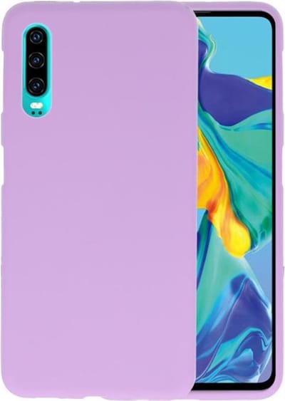 Hoesje Geschikt voor de Huawei P30 - Backcover Color Telefoonhoesje - Paars