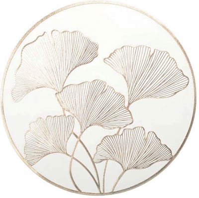WITTE EN GOUDEN GINKGO PLACEMAT 2 stuks
